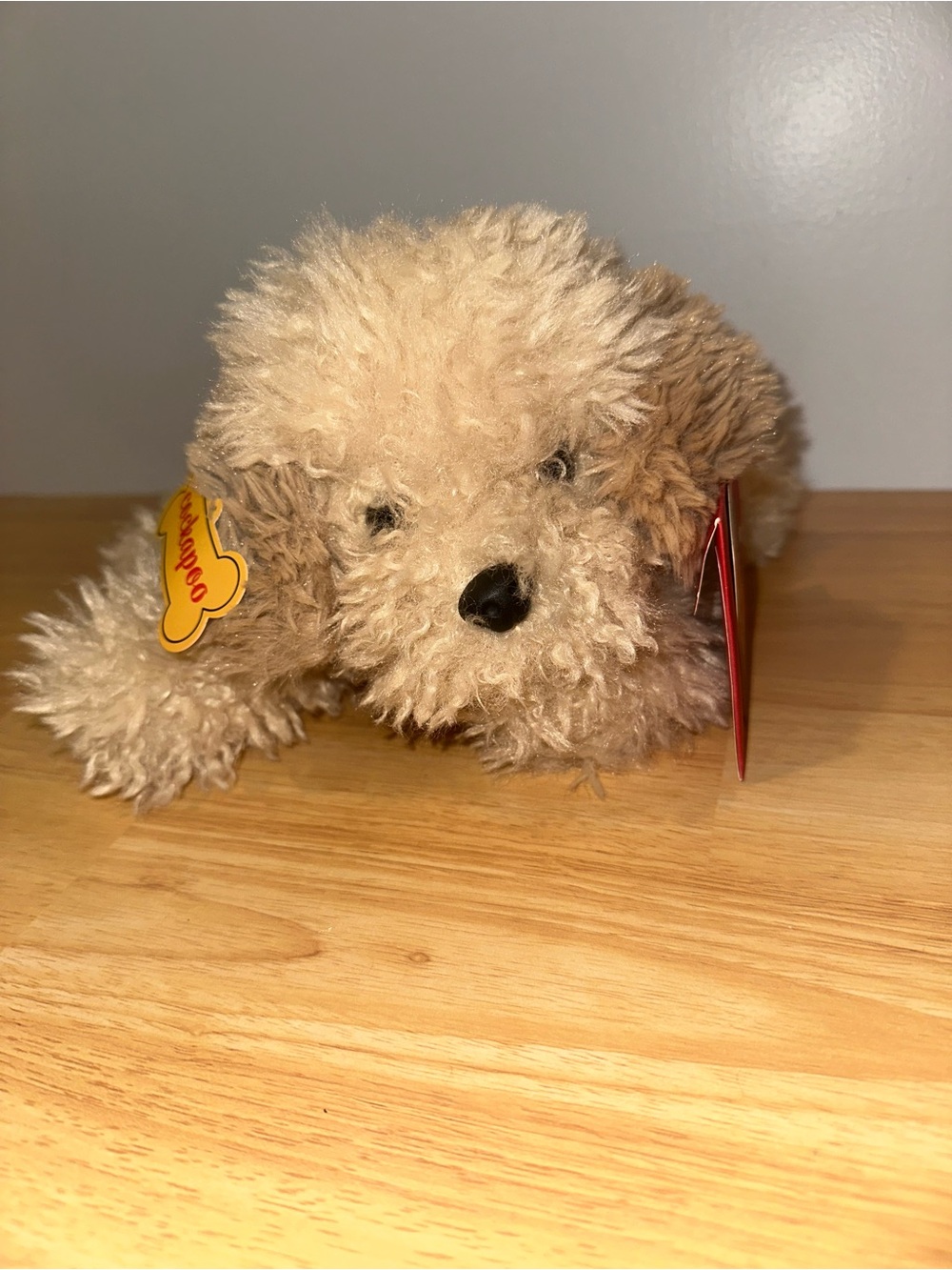 NWT Plush Tan Cockapoo Toy - Brand: FAO Schwartz